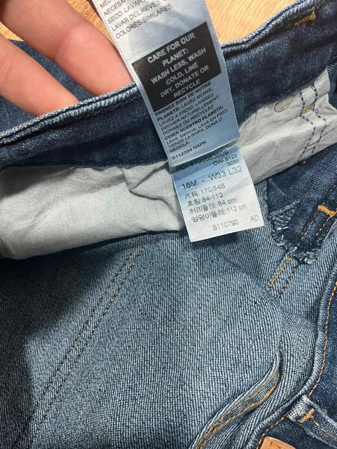 Jean Levi's Mid-Rise Straight Taille W33 L32 Prepy Bleu Foncé Lvf 006 – photo 12